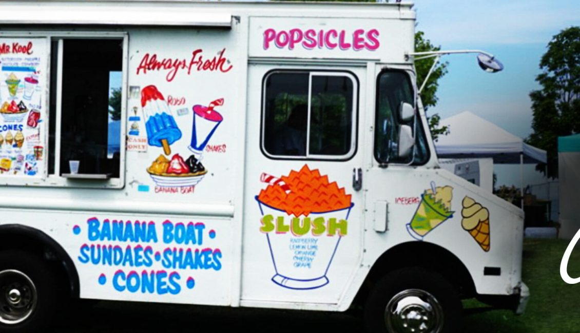 Classic Cone Ice Cream Truck Banner